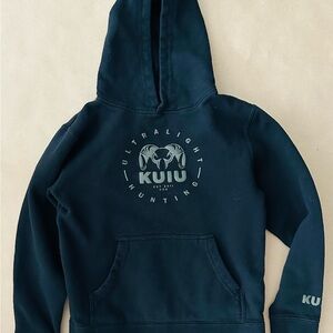 KUIU Kids Navy Hoodie with Front Hunting Logo